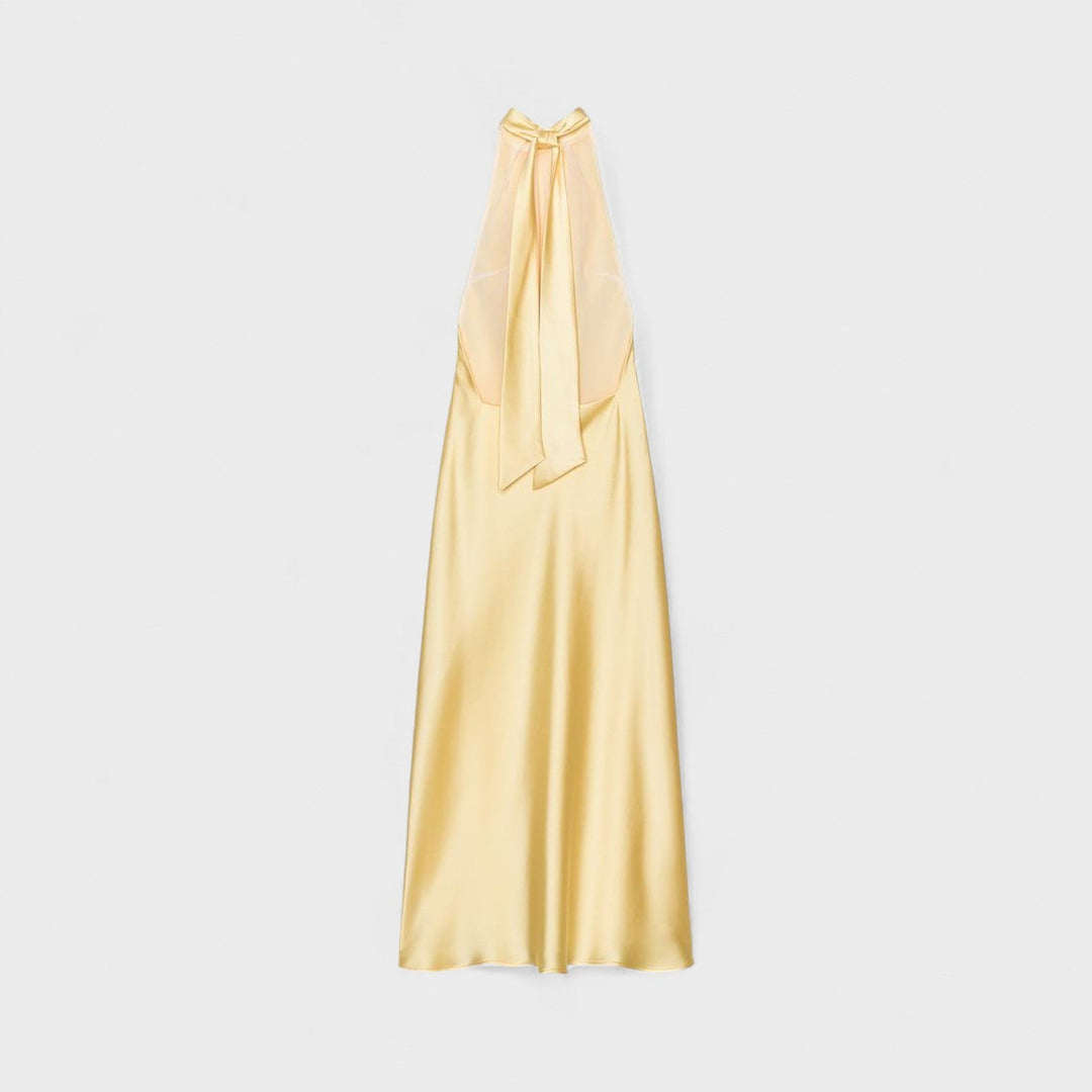 Sofia – Robe en Soie avec Col Halter