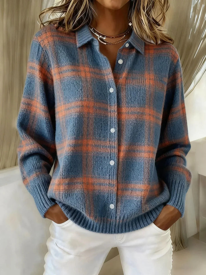 Candela | Veste en Maille à Carreaux