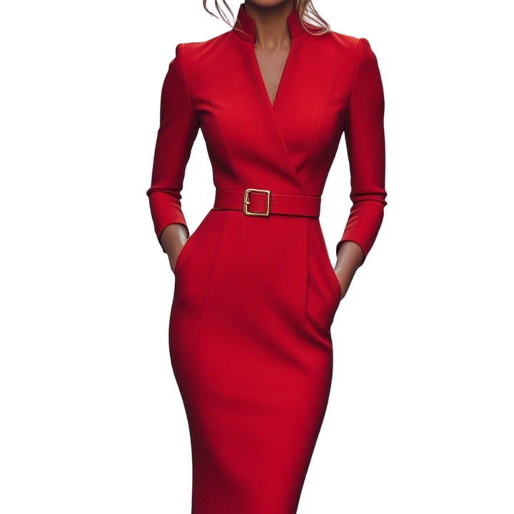 Hanna – Robe à col montant
