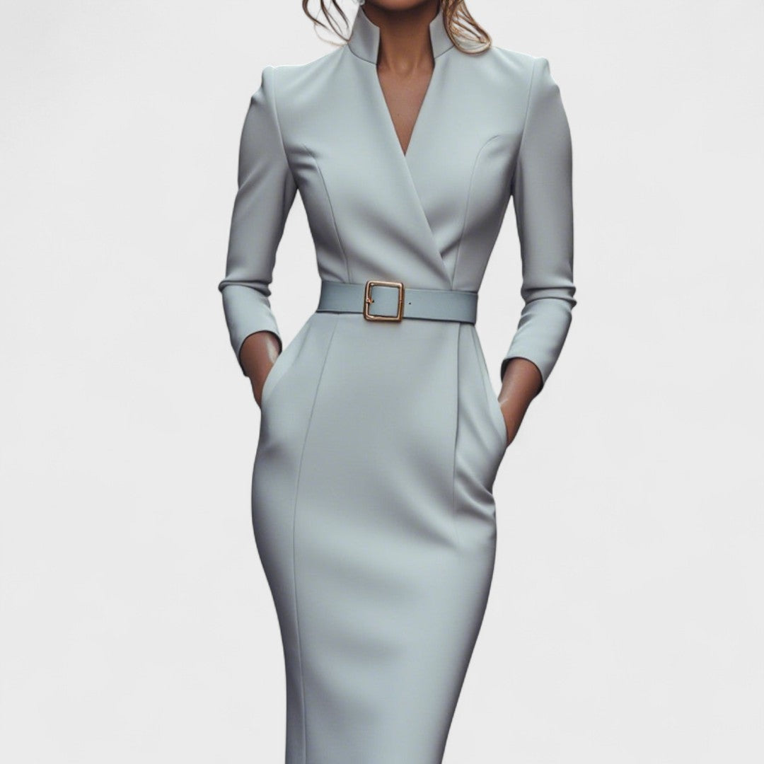 Hanna – Robe à col montant