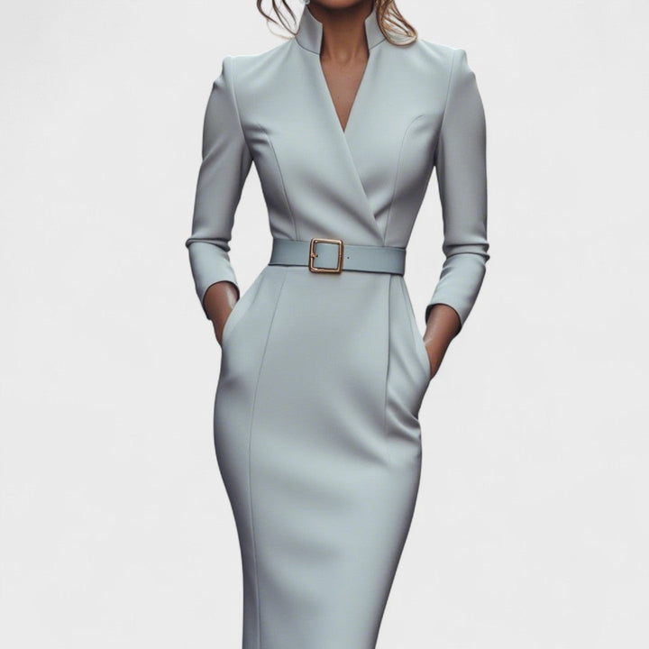 Hanna – Robe à col montant