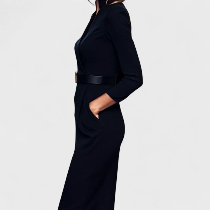 Hanna – Robe à col montant