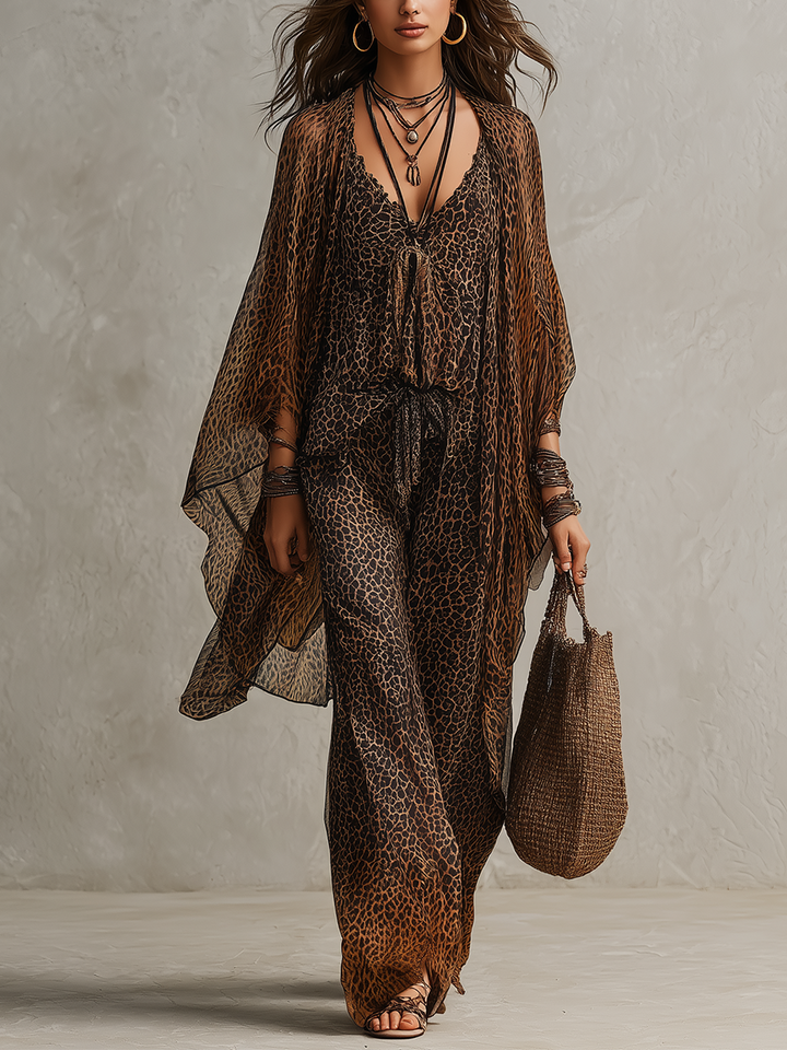 Ensemble Boho Léopard Luxe 3 pièces