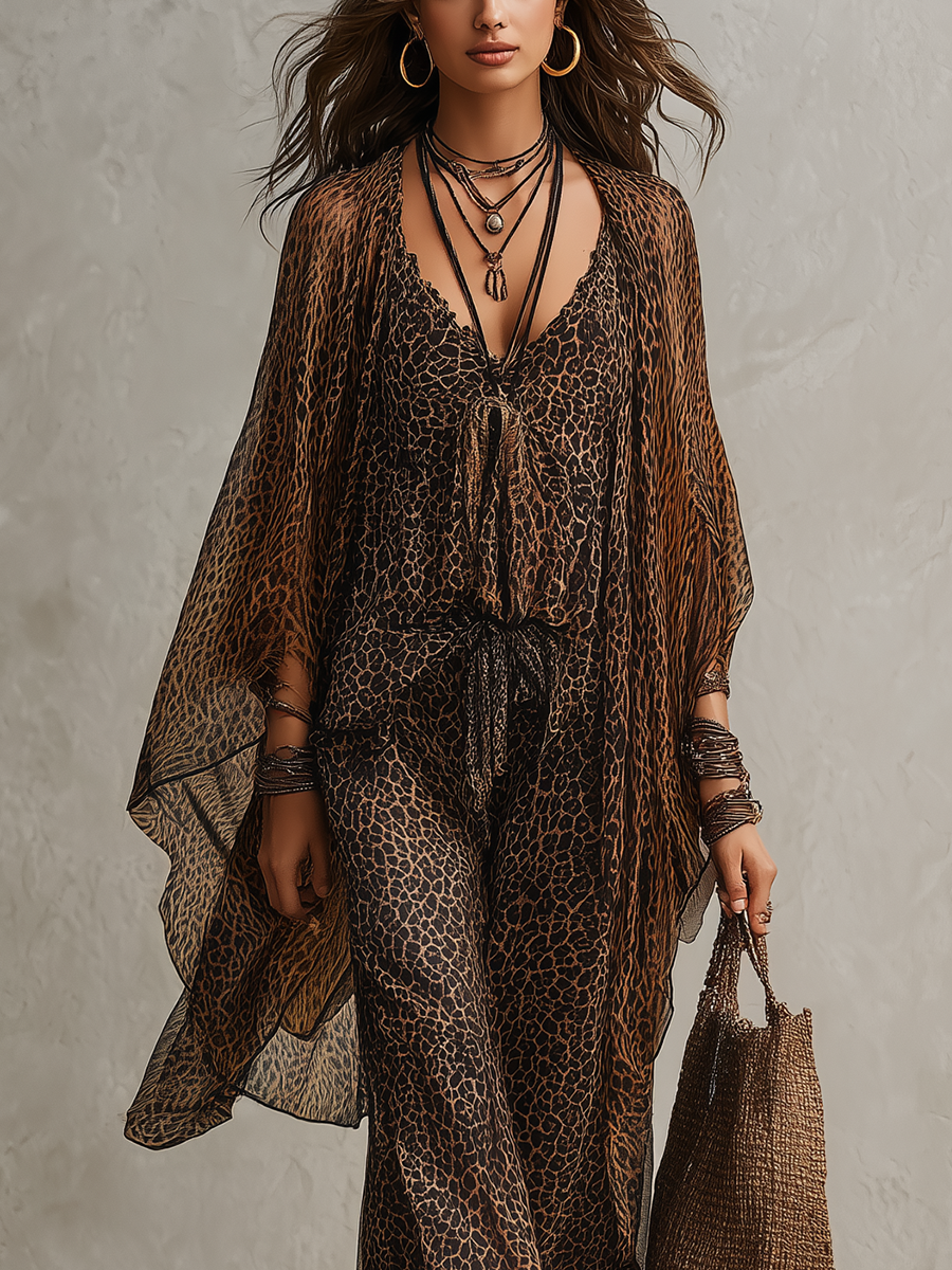 Ensemble Boho Léopard Luxe 3 pièces