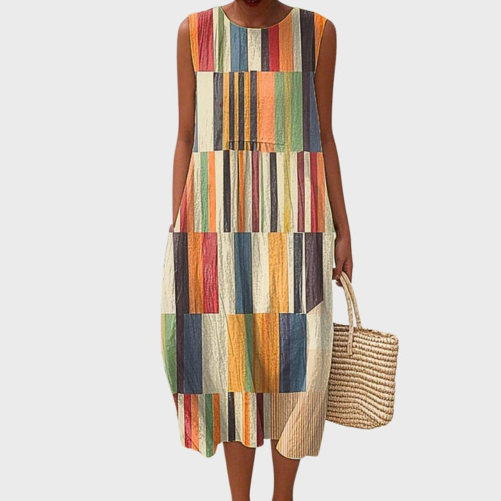 Stela - Robe en Coton Géométrique
