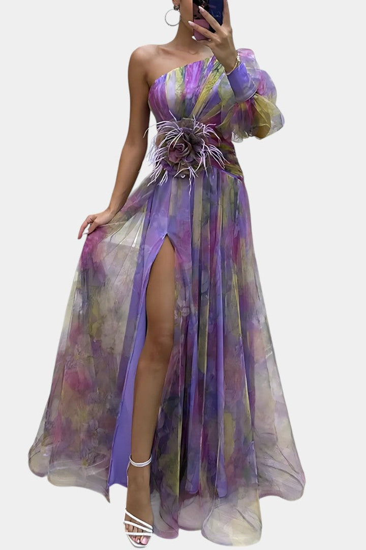 Teodora Robe Maxi Asymétrique