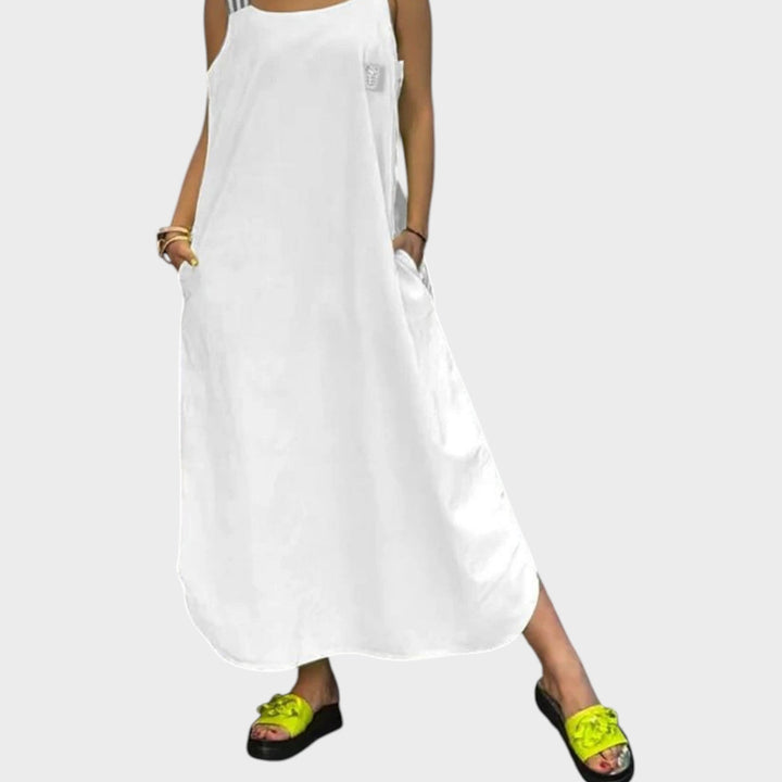 Marinka - Robe à bretelles en coton et lin