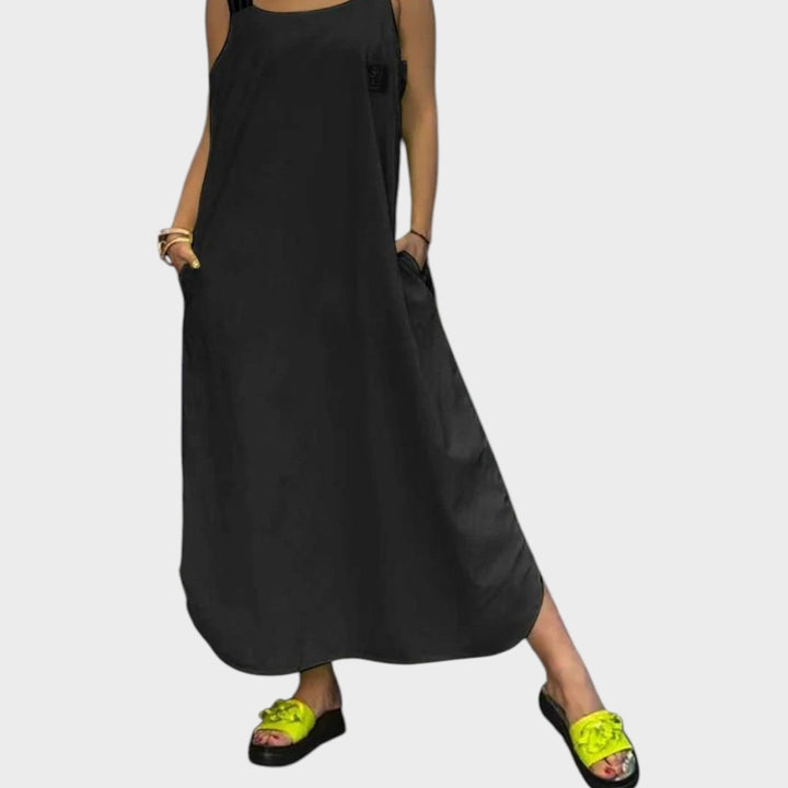 Marinka - Robe à bretelles en coton et lin
