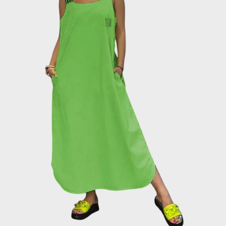 Marinka - Robe à bretelles en coton et lin