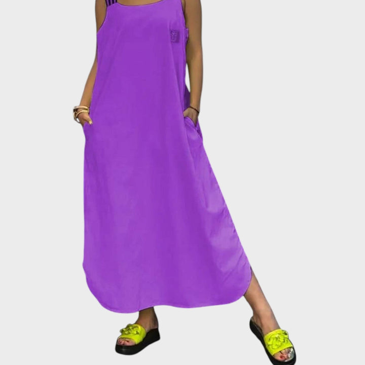 Marinka - Robe à bretelles en coton et lin