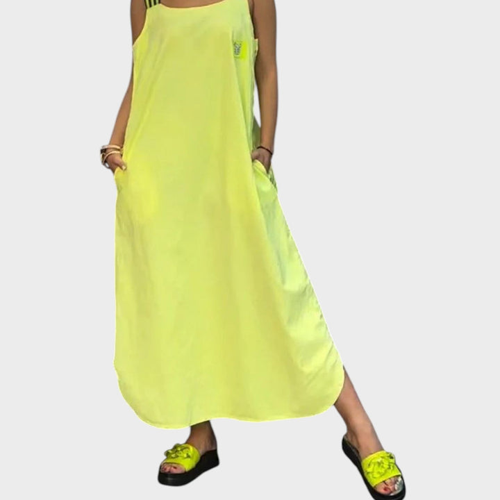 Marinka - Robe à bretelles en coton et lin