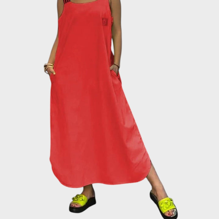 Marinka - Robe à bretelles en coton et lin