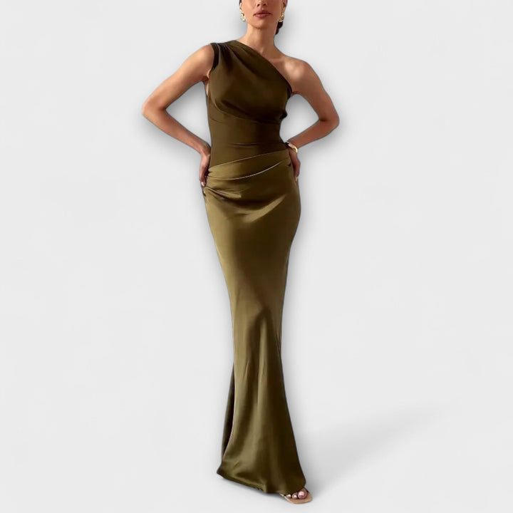 Edita - Robe satinée asymétrique