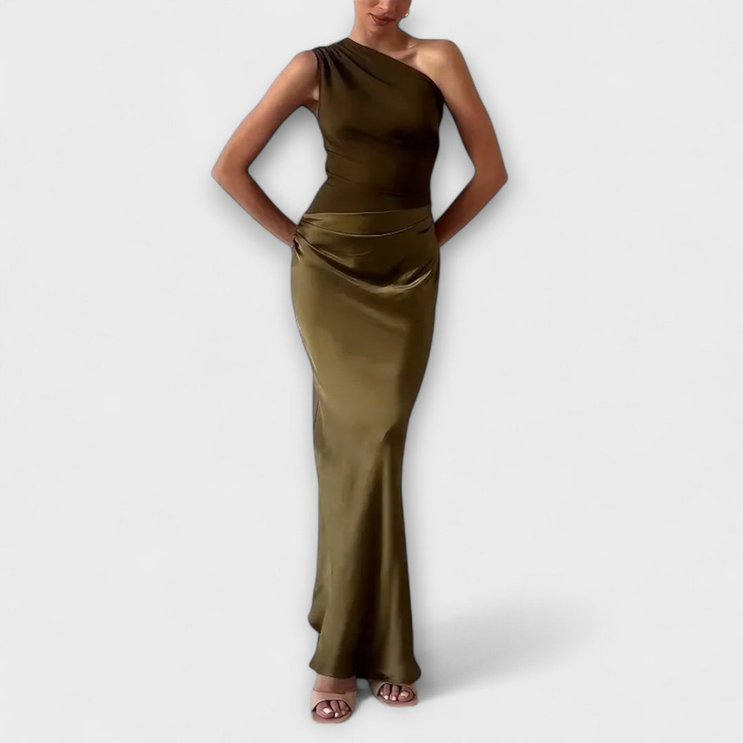 Edita - Robe satinée asymétrique