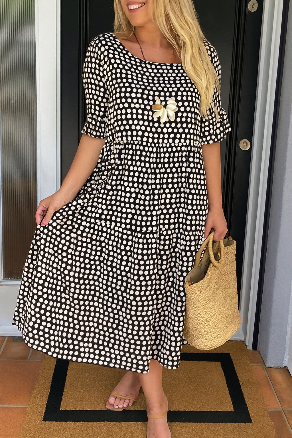 Lea – Élégance boho à pois