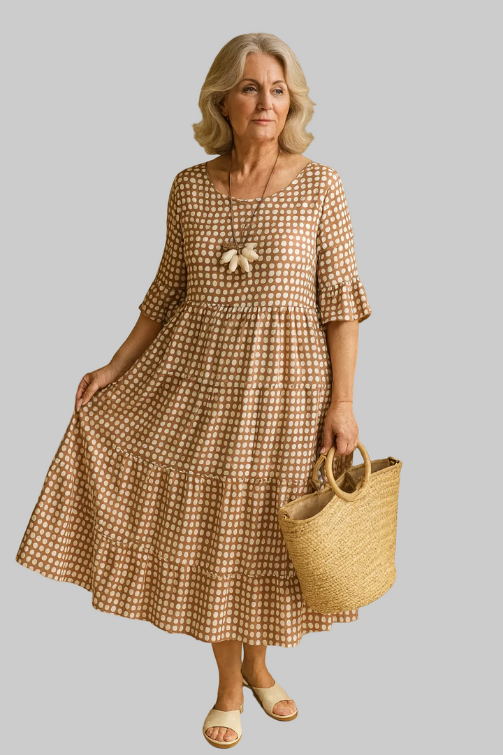 Lea – Élégance boho à pois