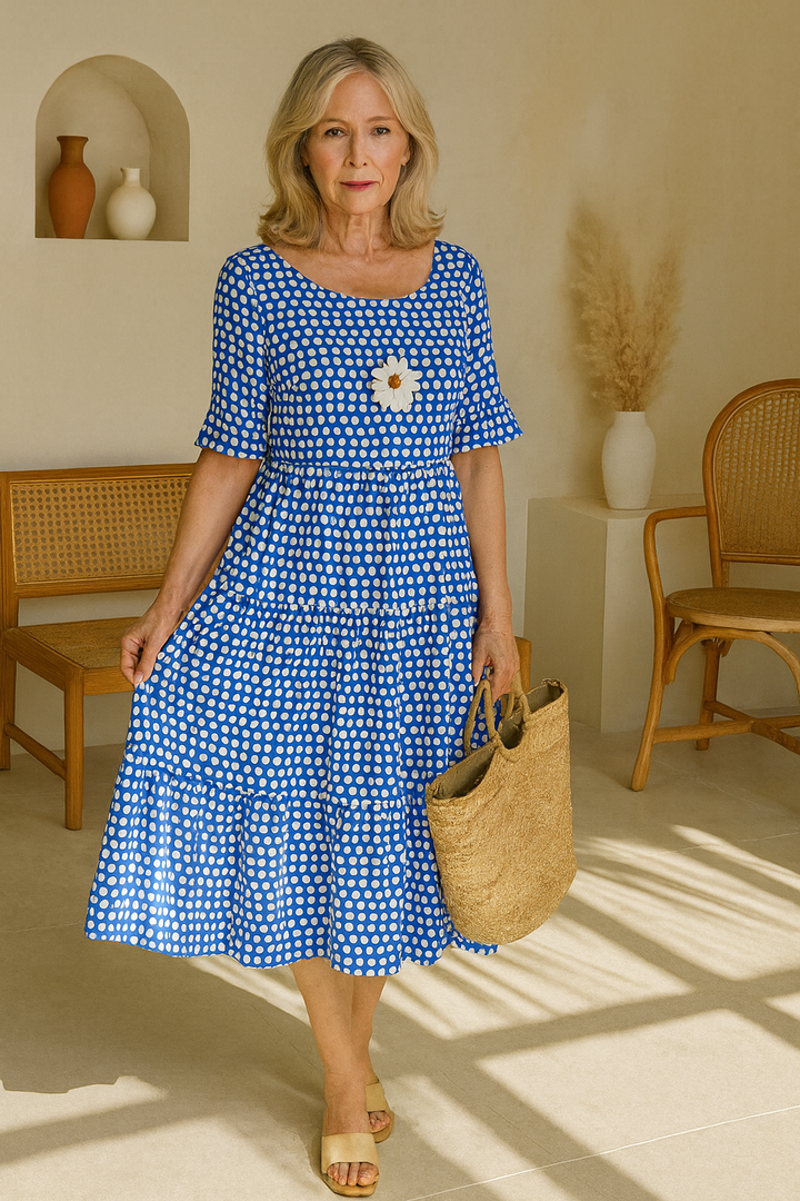 Lea – Élégance boho à pois