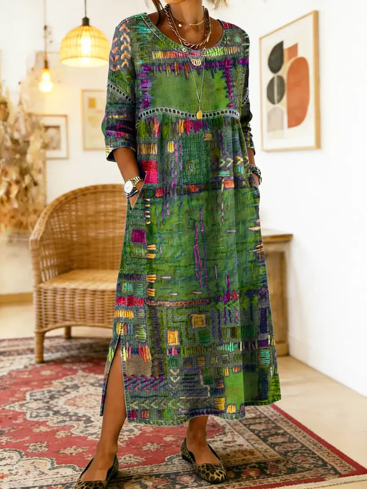 Lara - Maxi robe ethnique colorée