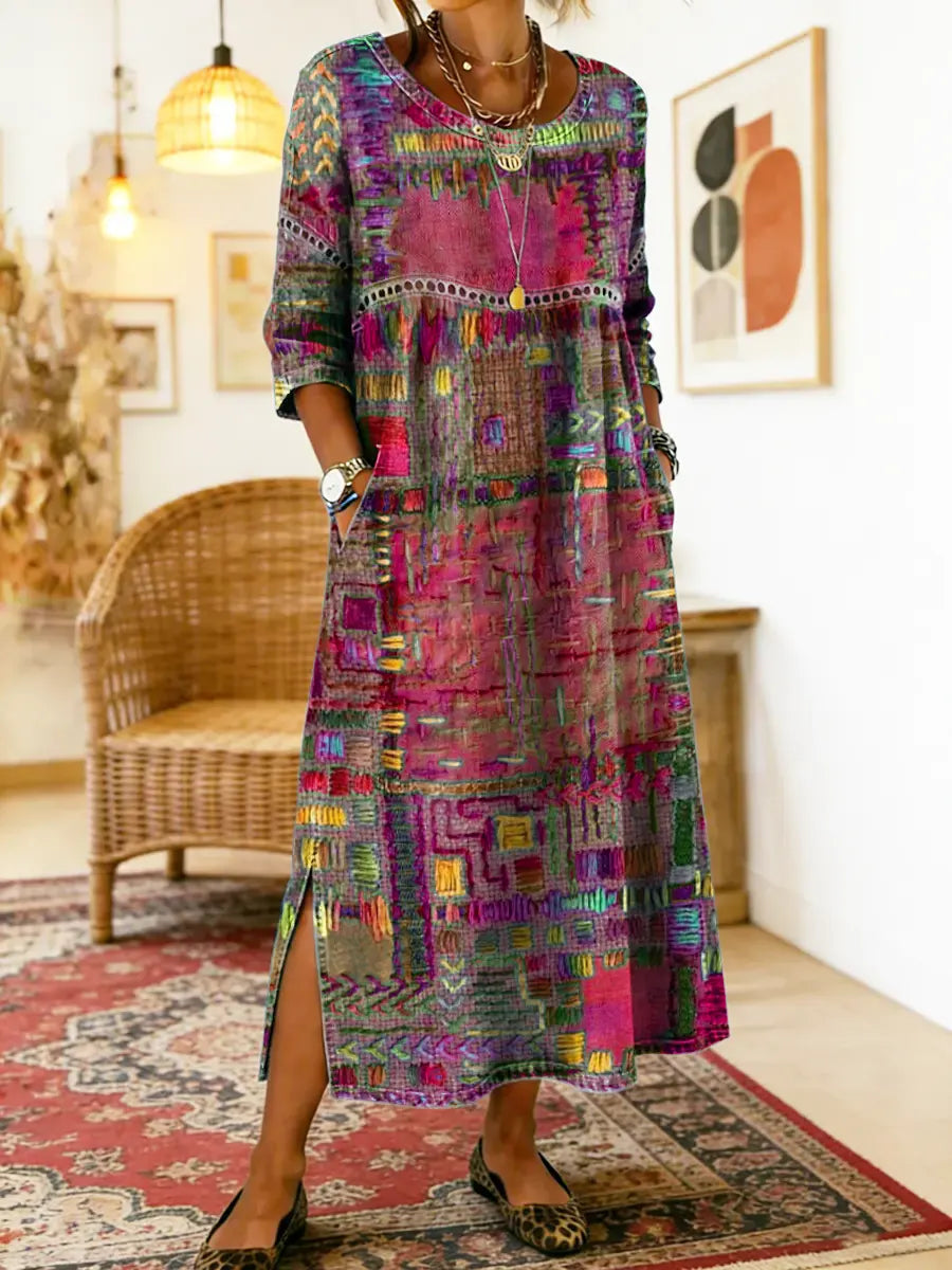 Lara - Maxi robe ethnique colorée
