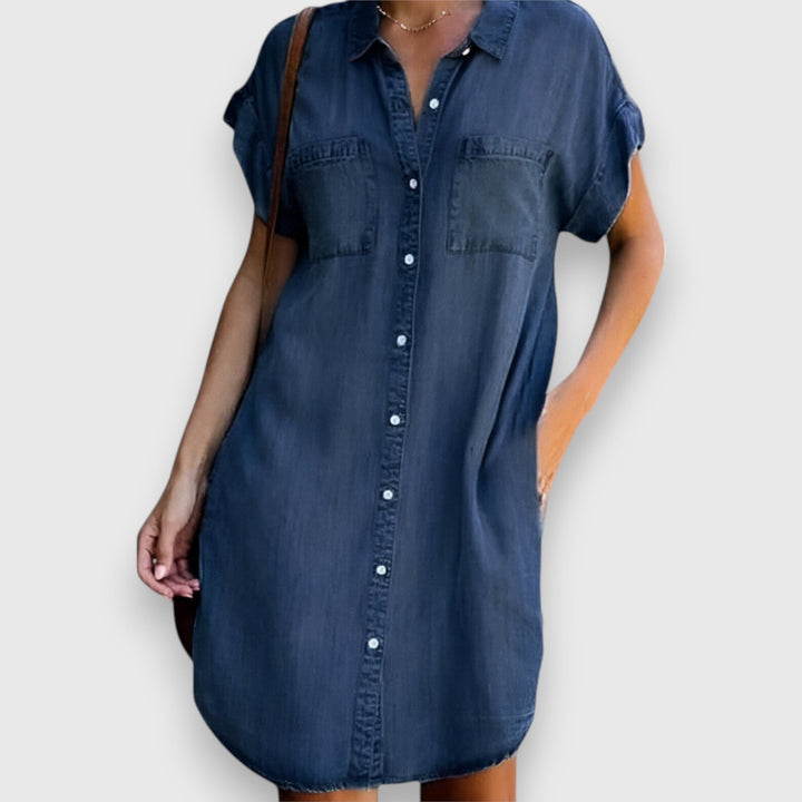 Paulina – Robe en denim moderne et élégante pour toutes les occasions