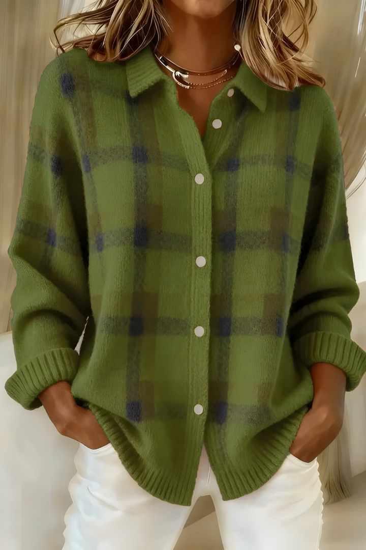 Candela | Veste en Maille à Carreaux