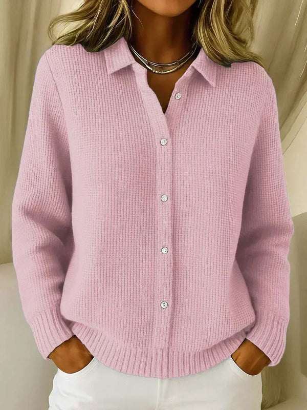Carmela | Veste Tricotée avec Texture et Boutons