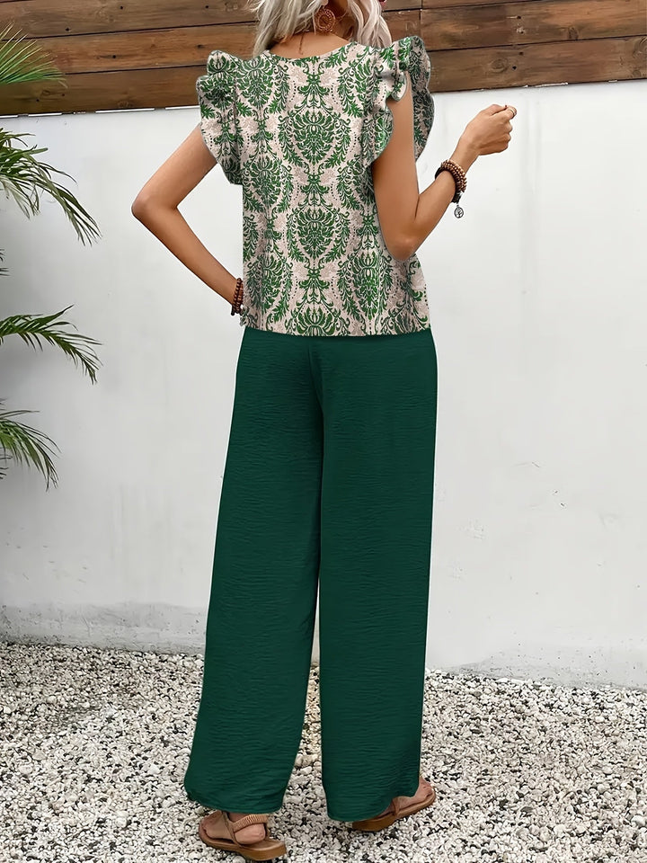 Amelia | Ensemble Deux Pièces Paisley Élégant