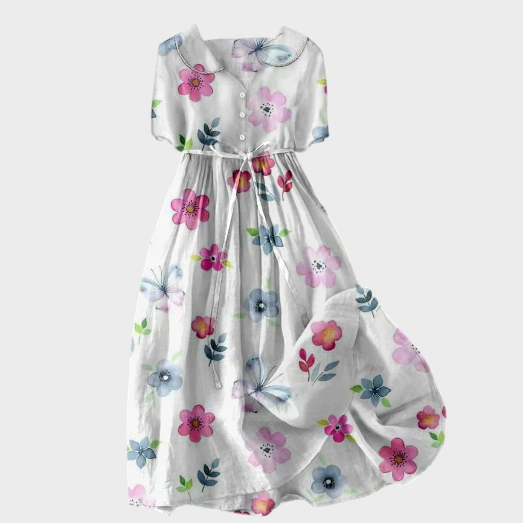 Ena - Robe d'été avec ceinture à la taille