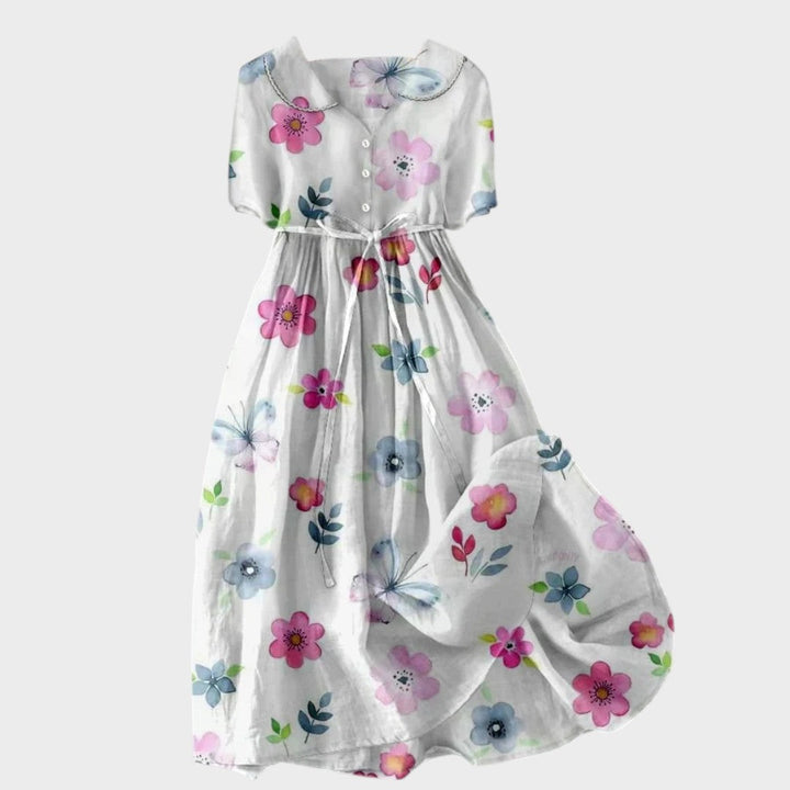 Ena - Robe d'été avec ceinture à la taille