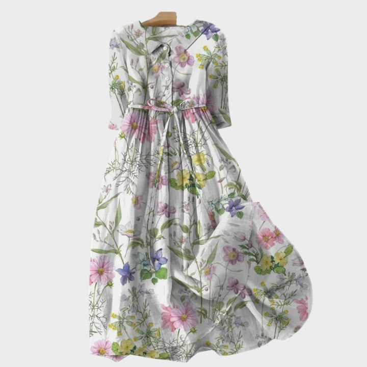 Ena - Robe d'été avec ceinture à la taille