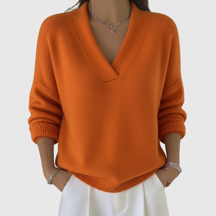 Faye | Pull à col V doux au style décontracté