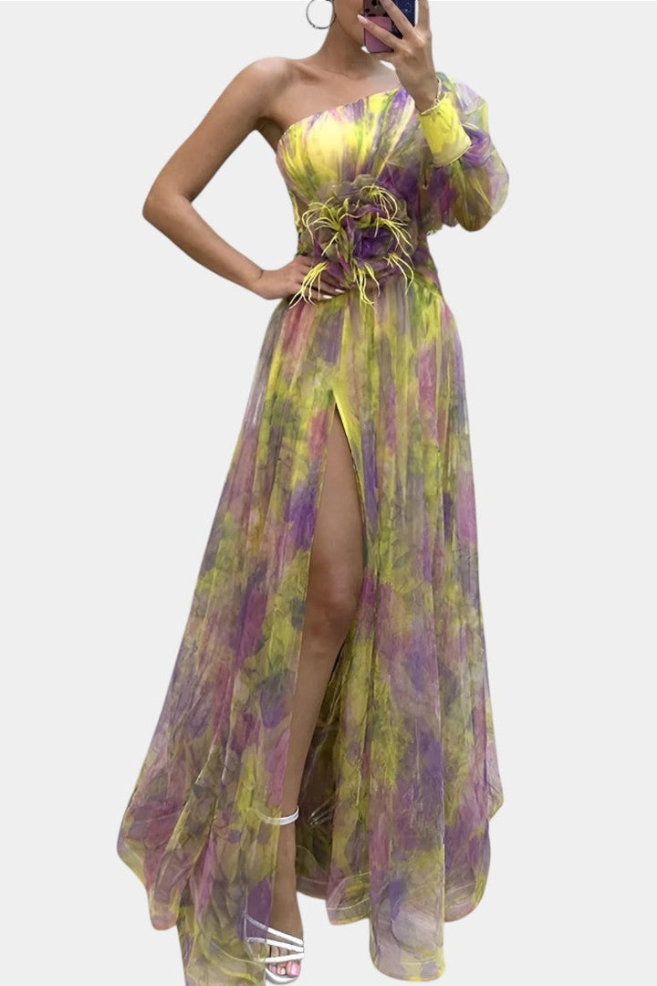Teodora Robe Maxi Asymétrique