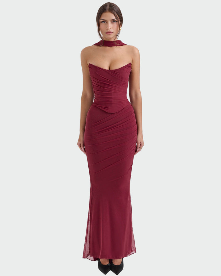Lora | Robe Drapée Longue