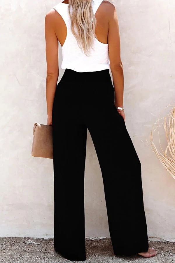 Riana - Pantalons Taille Haute Relaxés
