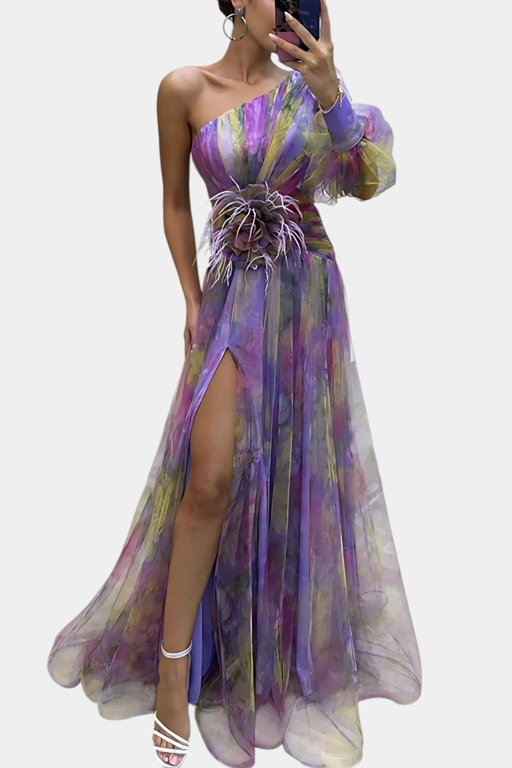 Teodora Robe Maxi Asymétrique