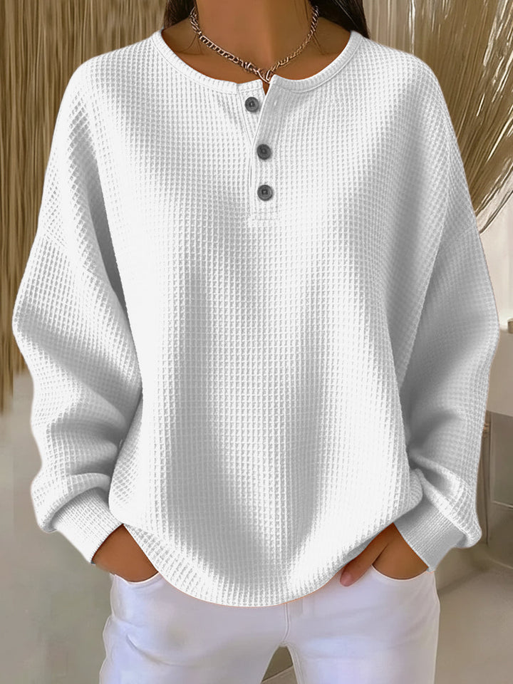 Milagros | Sweatshirt Henley Gofrée