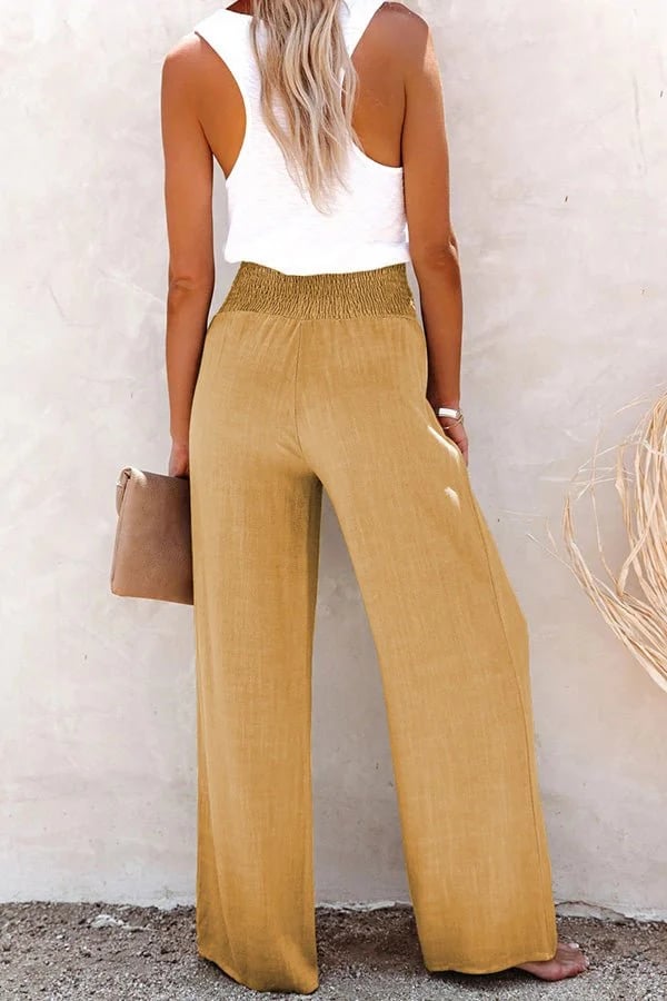 Riana - Pantalons Taille Haute Relaxés