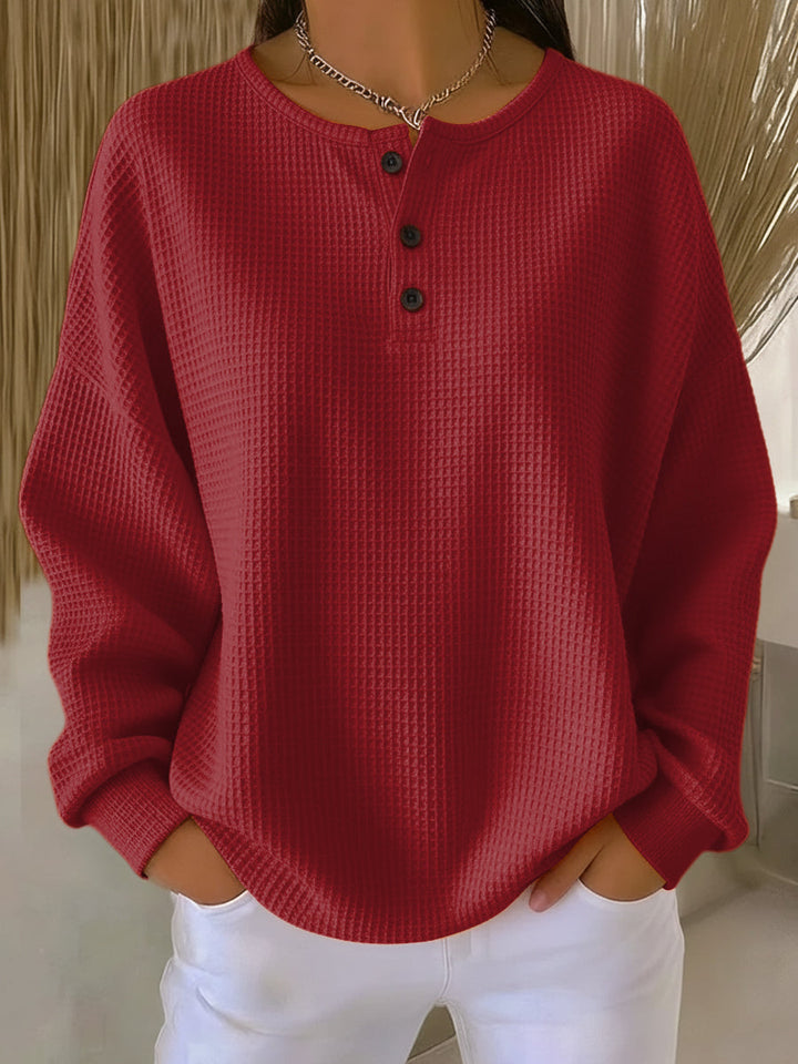 Milagros | Sweatshirt Henley Gofrée