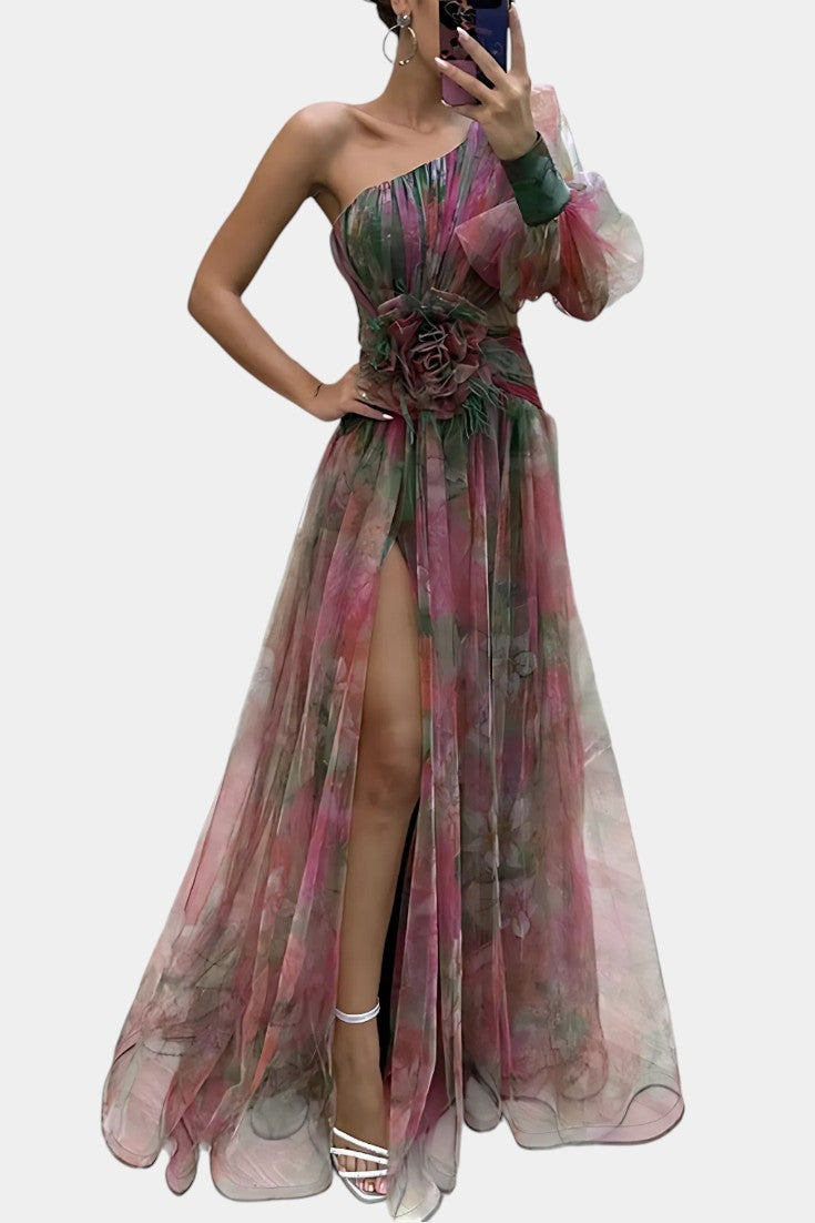 Teodora Robe Maxi Asymétrique