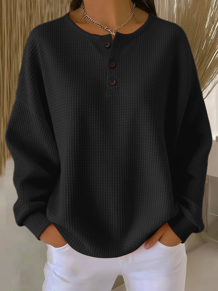 Milagros | Sweatshirt Henley Gofrée