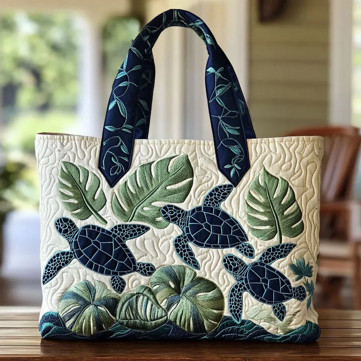 Sac en Tissu Artisanal - Grâce de la Tortue Marine