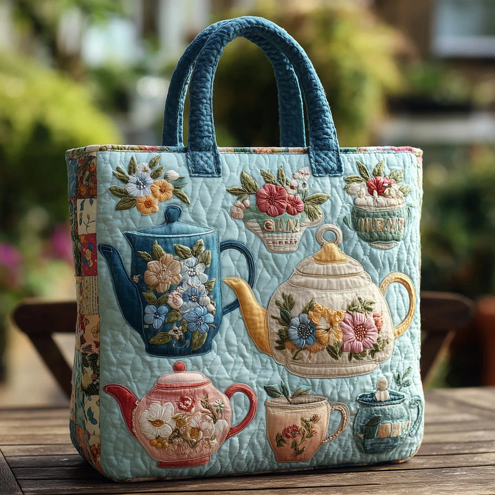 Sac à Main Matelassé - Motif Floral