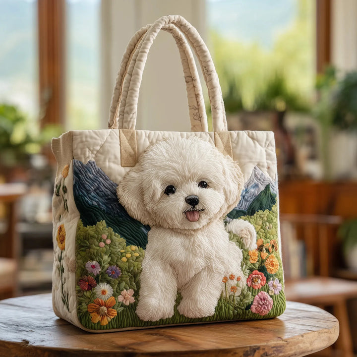 Sac en Tissu Matelassé - Chien Enchanté