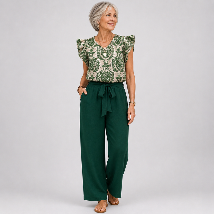 Amelia | Ensemble Deux Pièces Paisley Élégant