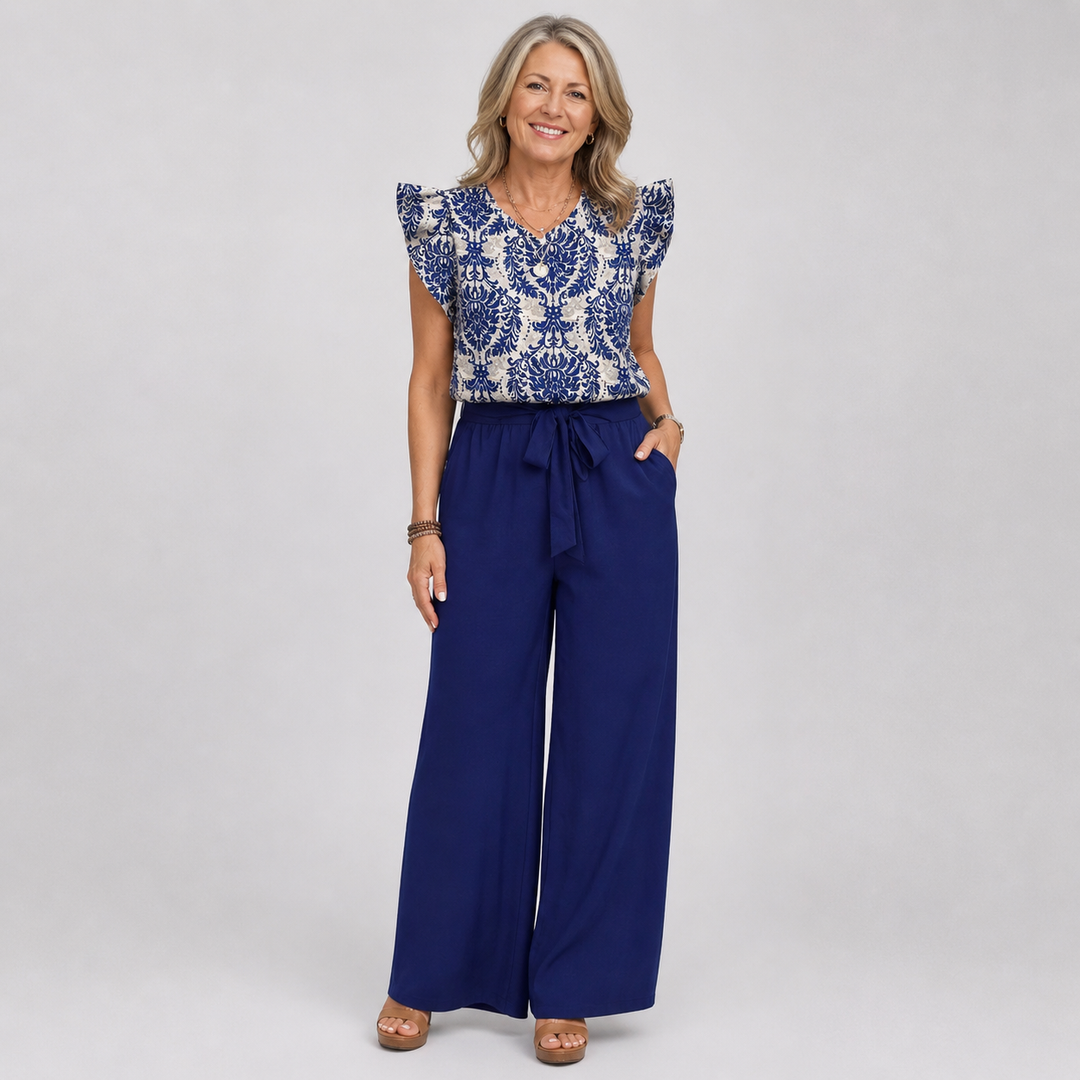 Amelia | Ensemble Deux Pièces Paisley Élégant