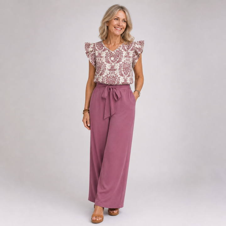 Amelia | Ensemble Deux Pièces Paisley Élégant