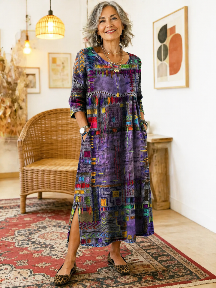 Lara - Maxi robe ethnique colorée