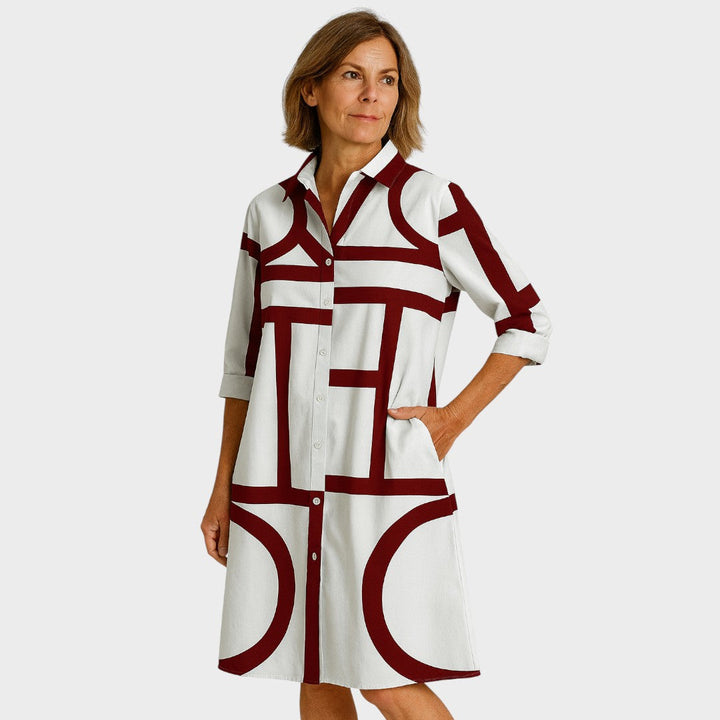 Petra - Robe à motif géométrique