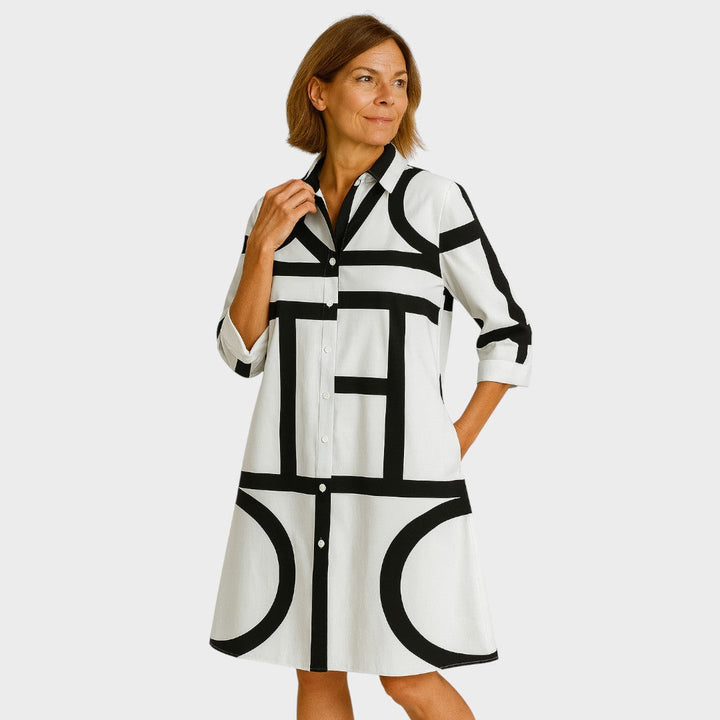 Petra - Robe à motif géométrique