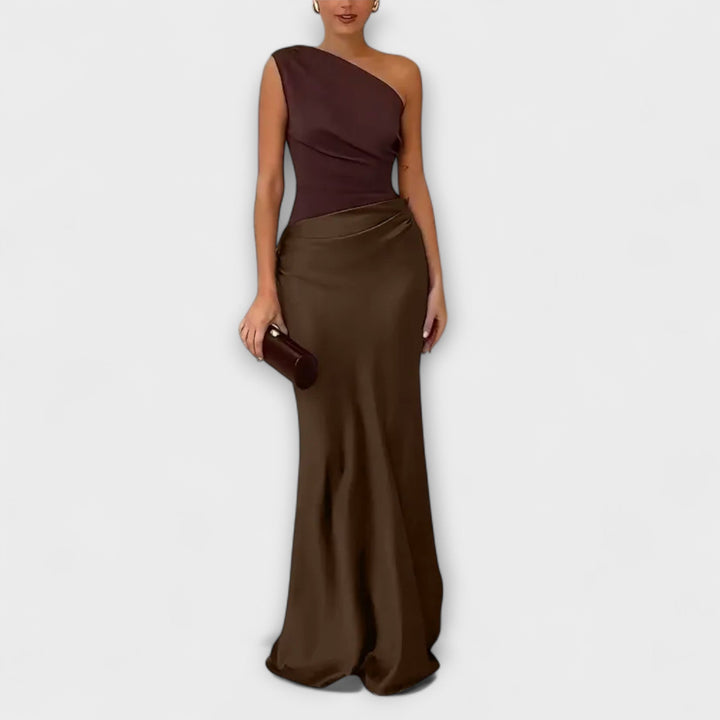 Edita - Robe satinée asymétrique